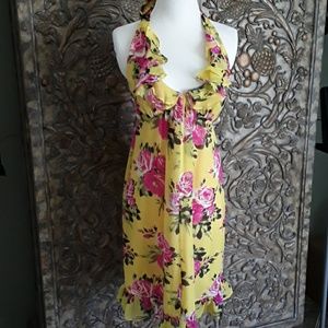 Floral Betsey Johnson summer halter dress